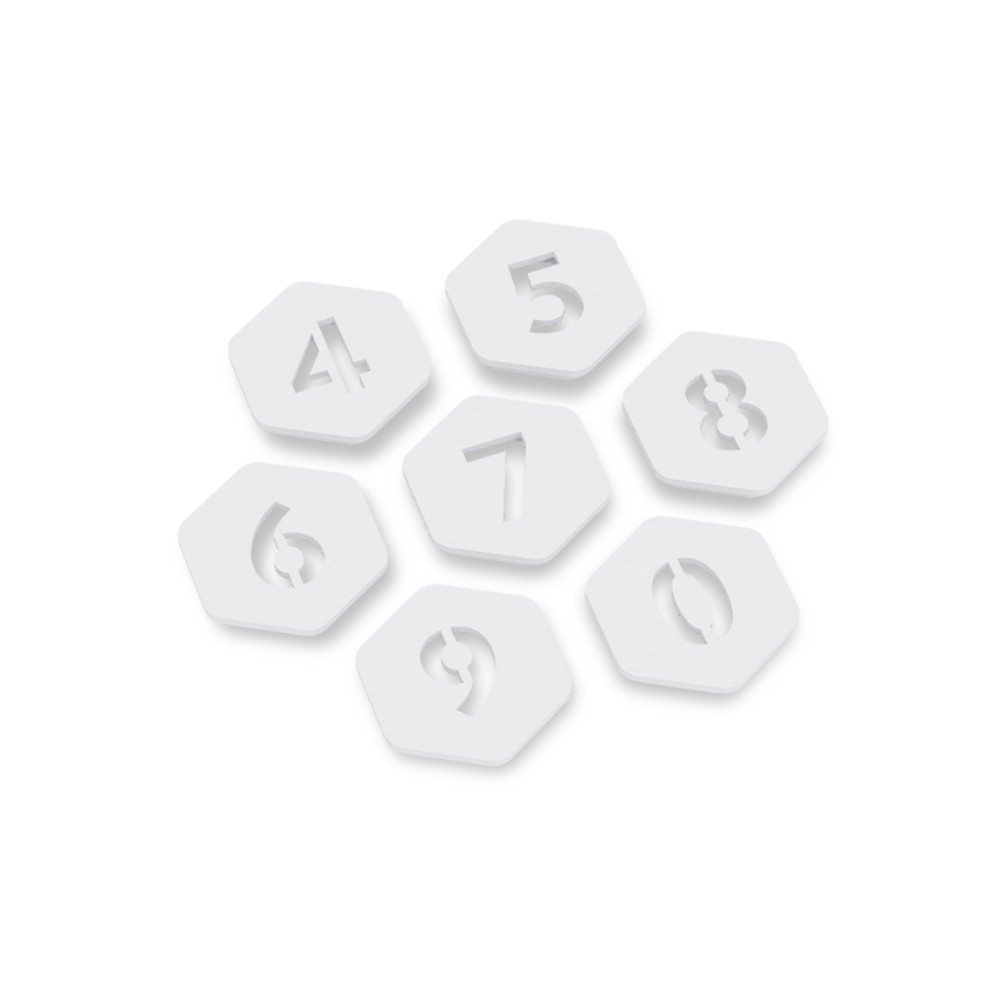 BirdDog rear numbers White for P110 / P120 (4-5-6-7-8-9-0)