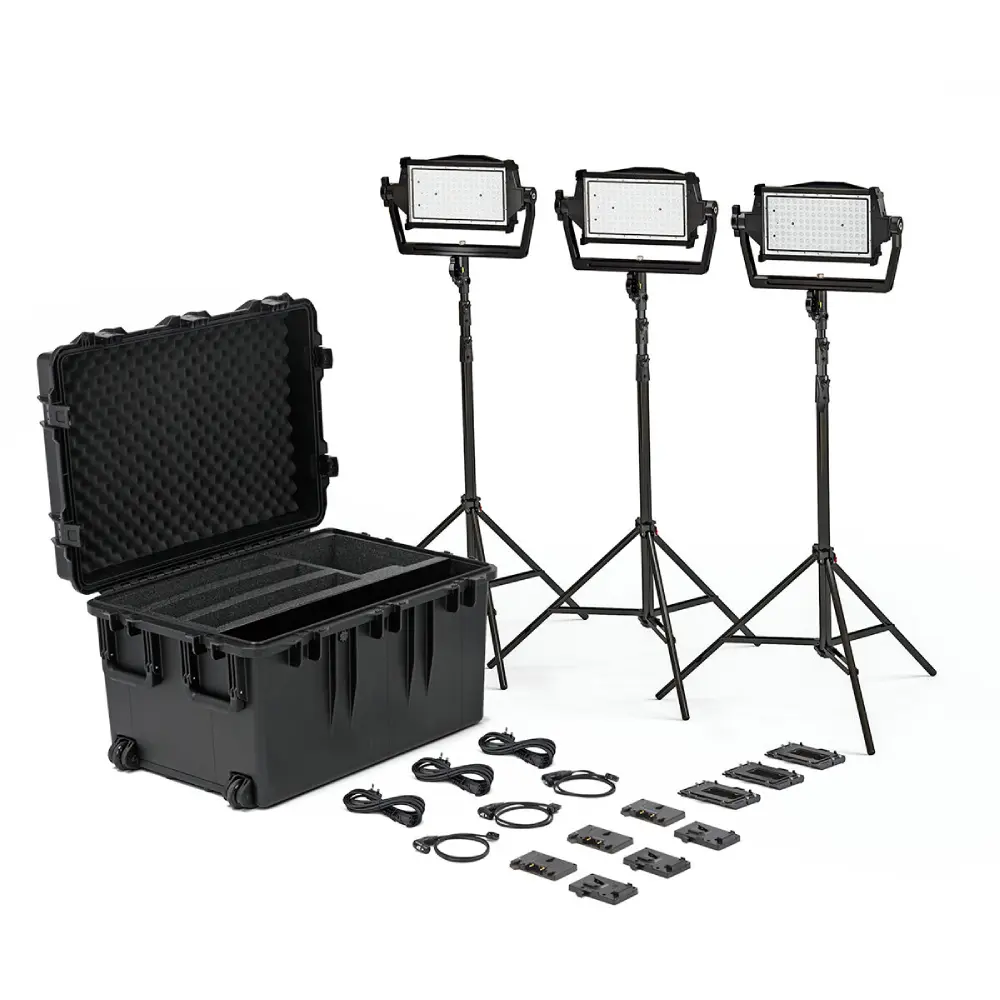 Litepanels Astra IP Half - Traveler Trio GM&VM Kit (Standard Yoke, UK Power Cable)