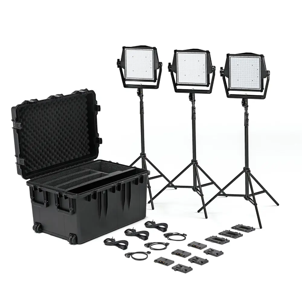 Litepanels Astra IP 1x1 - Traveler Trio GM&VM Kit (Standard Yoke, UK Power Cable)